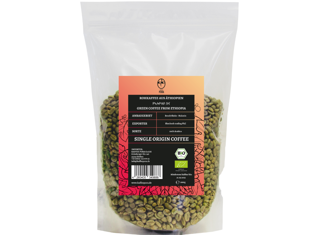Rohkaffee Makatin BIO & fair gehandelt 1000g